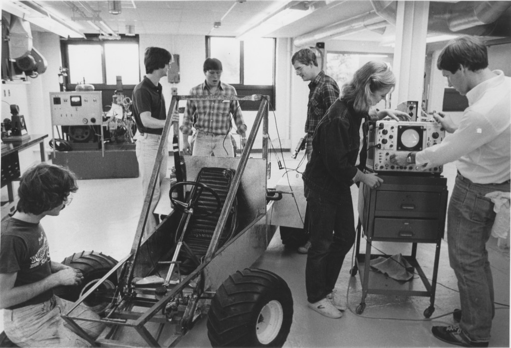 A mechanical engineering lab from the 1980's