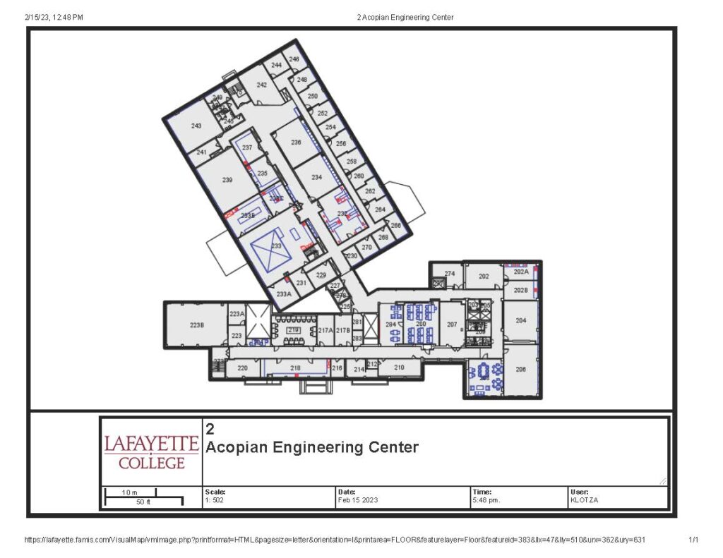 Acopian Engineering Center Labs & Room Locations · Engineering
