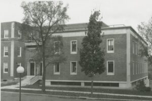 An addition on the Alumni Hall of Engineering, a brick building from 1966, is known as the Dana Hall of Engineering.