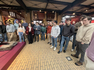 Students in museum